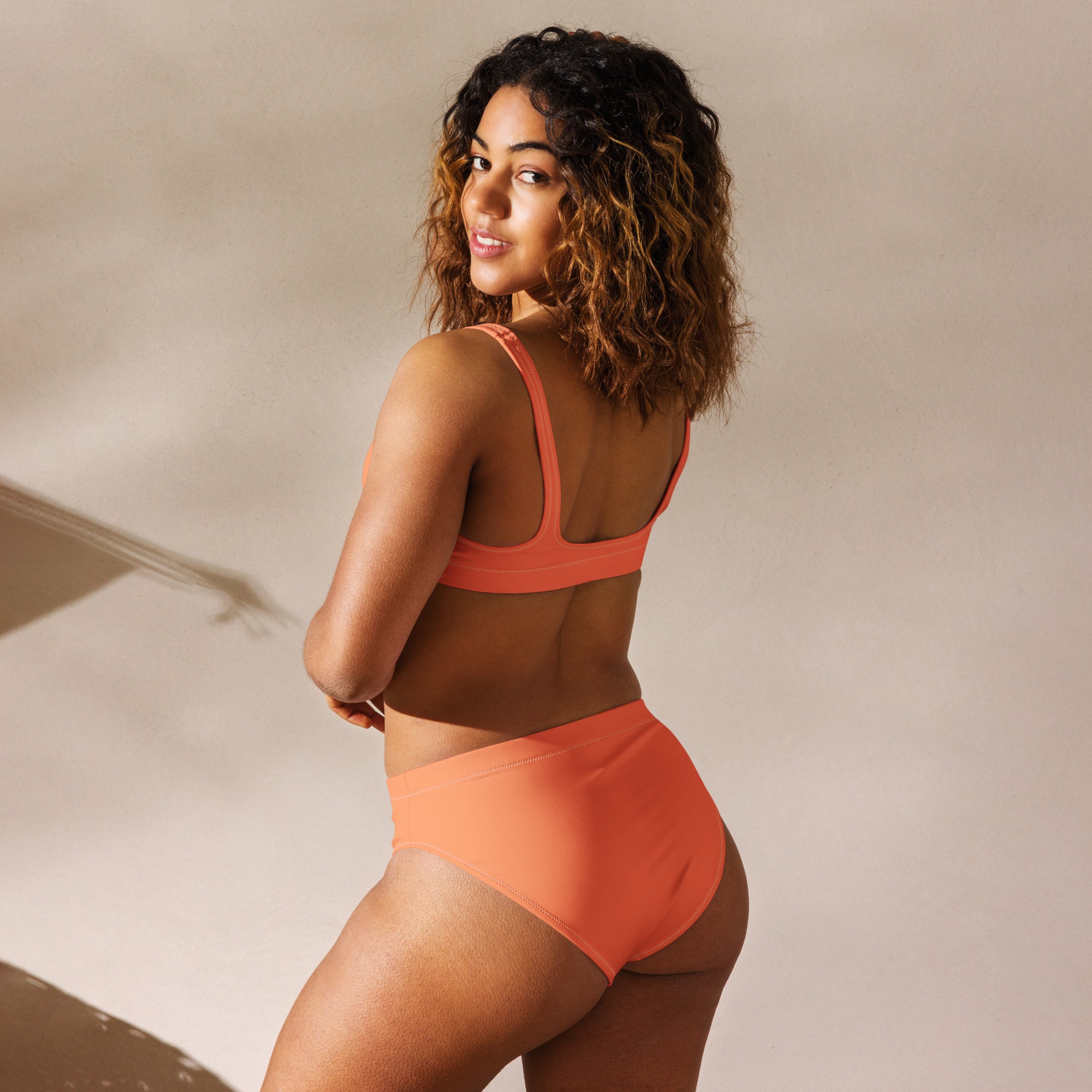 Summer Orange High Waisted Bikini